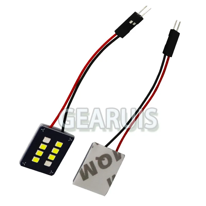 50X синий белый двухцветный купольный свет 8 SMD 2835 led 0 5 Вт Панель автомобиля лампы