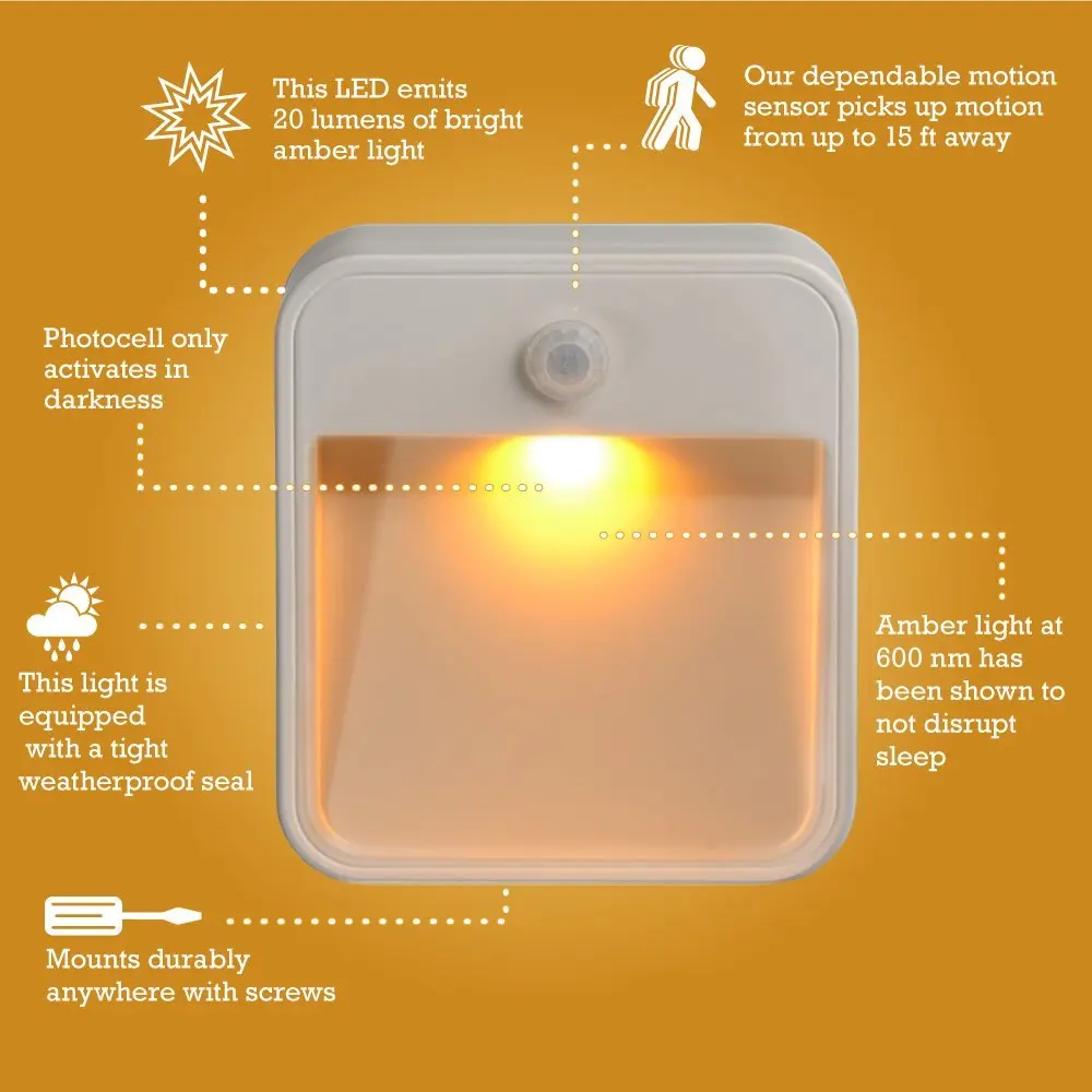 T SUNRISE 3 упаковки Ночной свет датчик движения беспроводной работающий от аккумулятора ночник светодиодный