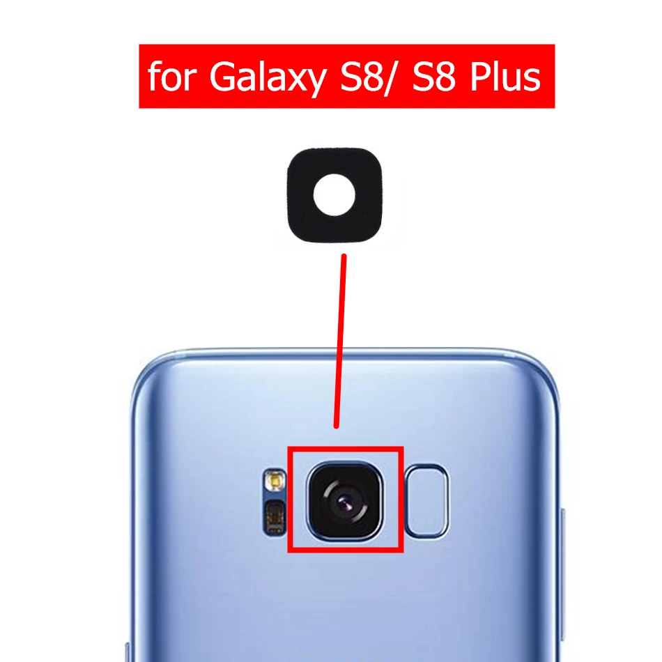 2 шт. для Samsung Galaxy S8/S8 Plus камера стеклянная линза задняя камера стеклянная линза с клеем ЗАМЕНА Запасные части G950F
