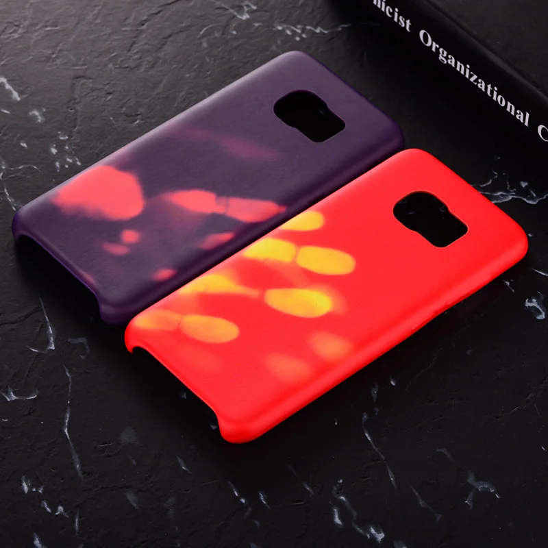 Чехлы с термодатчиком для Samsung Galaxy S8 чехлы телефонов из искусственной кожи