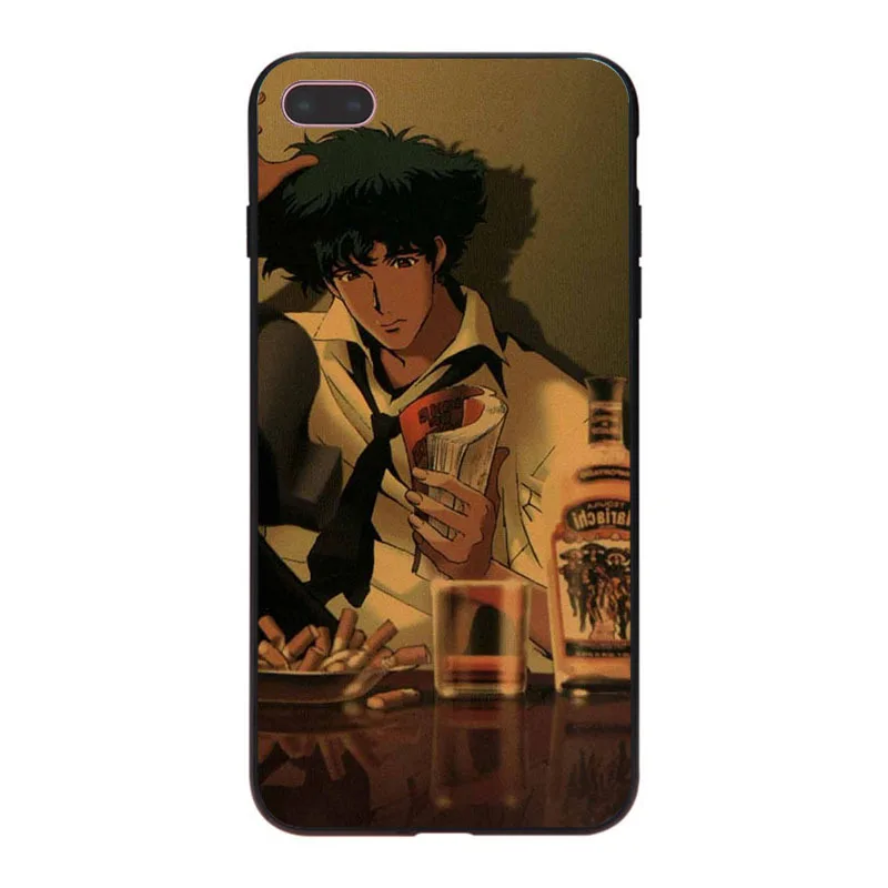 Ковбой Bebop ультра тонкий узор мягкий чехол для телефона iPhone 8 8plus 7 7plus 6 6S Plus X XS XR XSMax