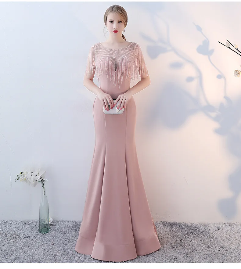 Сексуальные атласные прозрачные шеи Роскошные Бисероплетение Vestidos De Festa