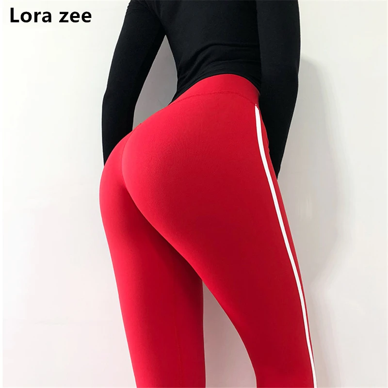 Booty push up синие спортивные Леггинсы с высокой талией красные штаны для йоги супер