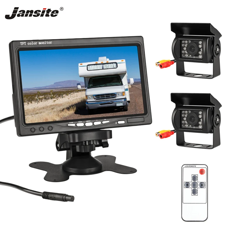 Jansite " TFT lcd проводной HD автомобильный монитор дисплей+ камера заднего вида парковочная система для автомобиля монитор заднего вида применимый грузовик