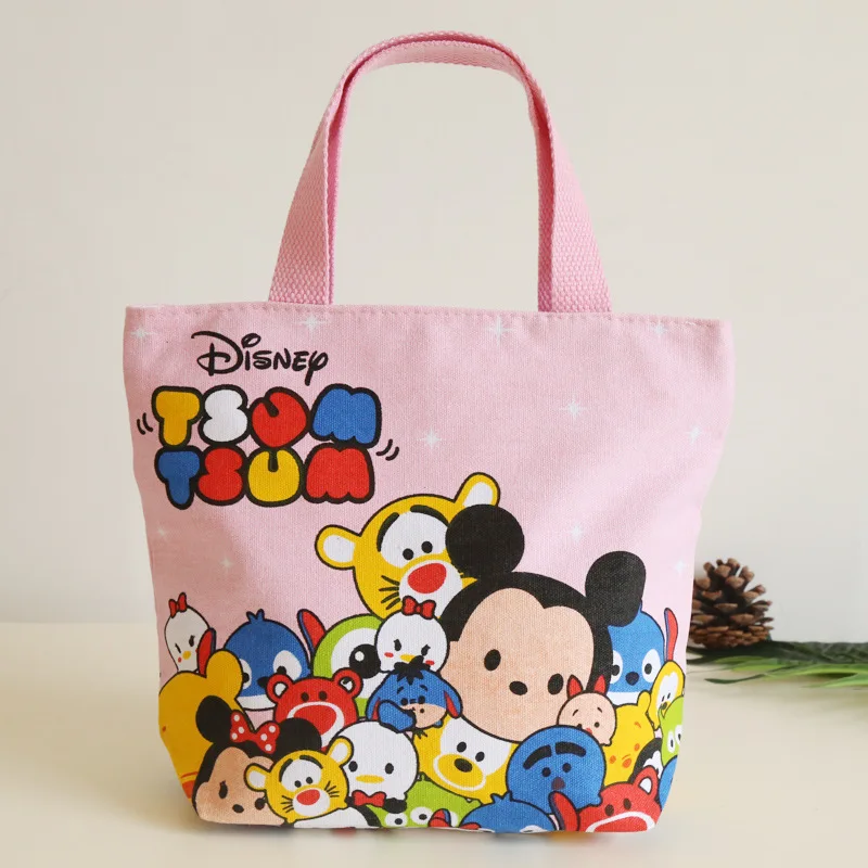 

Disney summer portable canvas bag ladies cloth bag cartoon mickey mouse Minnie handbags student tool sundries bag totes