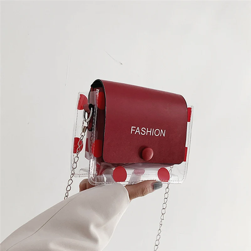 Женская сумка мессенджер мини через плечо из искусственной кожи в горошек