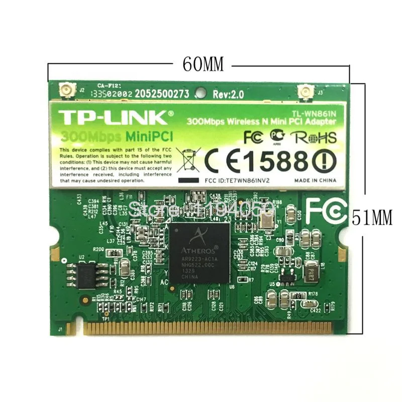 WDXUN Atheros AR9223 300 Мбит/с мини PCI беспроводной N WiFi адаптер мини-PCI WLAN карта для acer Asus Dell Toshiba карта