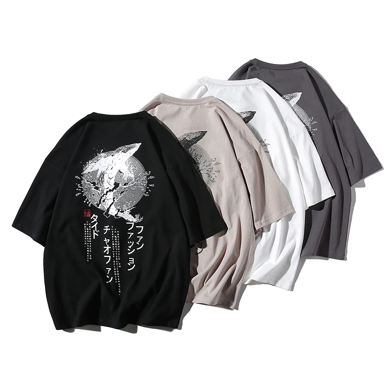 Белая мужская футболка с принтом акулы летняя хлопковая Футболка для мальчиков