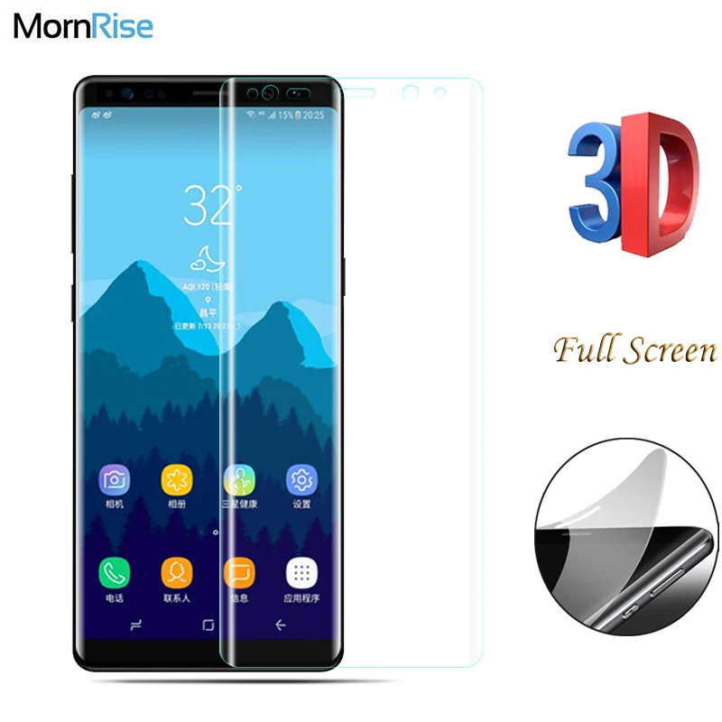 0 1 мм полноэкранная 3D изогнутая Гидрогелевая ПЭТ пленка для Samsung Galaxy Note 9 8