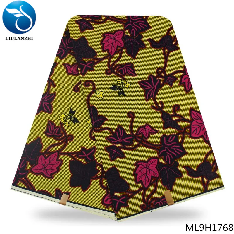 ML9H1768 LIULANZHI африканские принты воск хлопок голландский батик ткань тканый Африканский Воск голландские принты восковая ткань ML9H1750-ML9H1770 - Цвет: ML9H1768