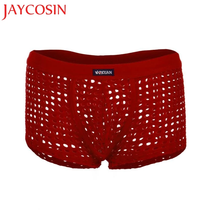 JAYCOSIN Новинка 2018 модные мужские боксеры нижнее белье полые трусы вентиляционные
