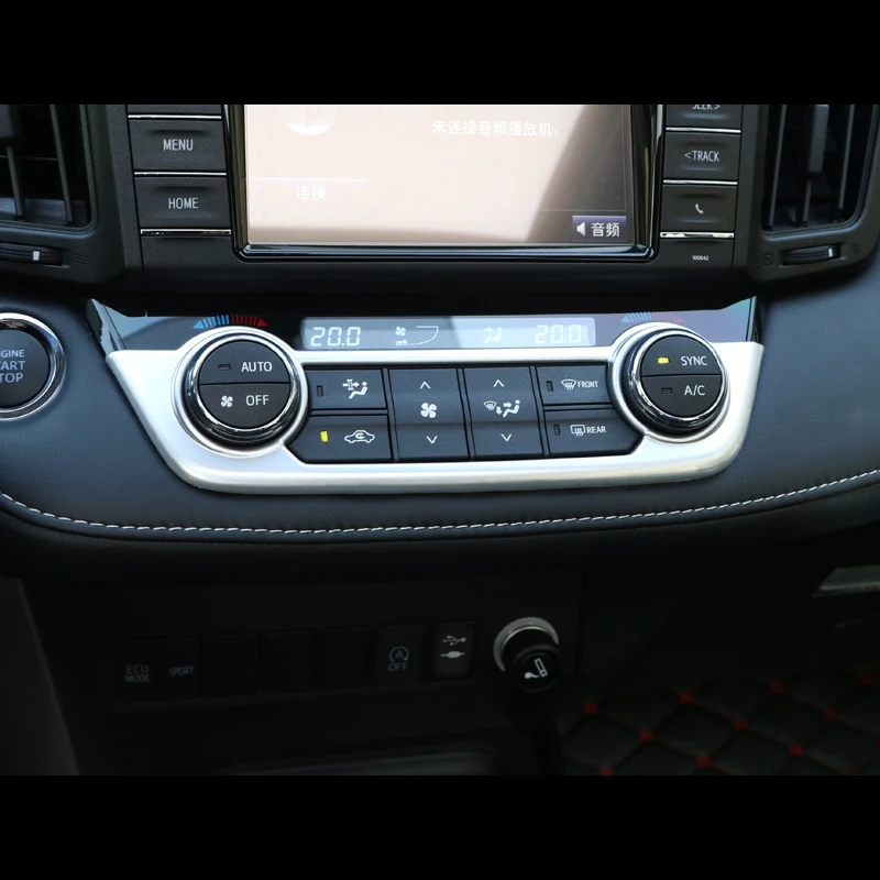 Хромированная центральная консоль для Toyota RAV4 2013 2018 переключатель переменного