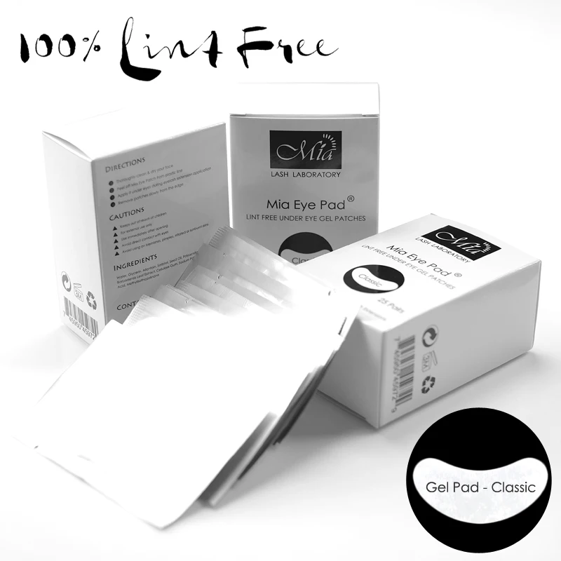 25 пар Миа классис Серебристая упаковка гелевая Накладка для глаз накладное