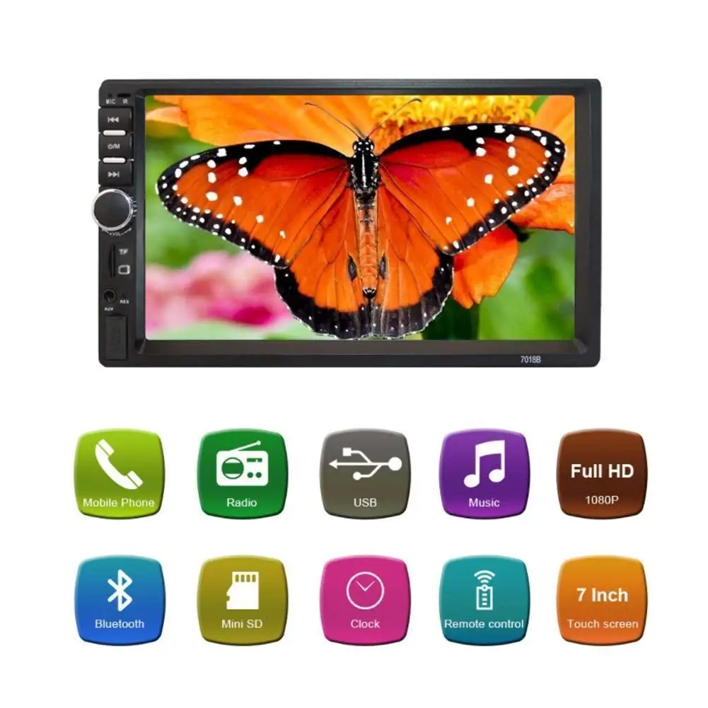 2019 Новый 2 din Автомобильный Радио 7 &quotHD экран плеер MP5 SD/FM/MP4/USB/AUX/Bluetooth