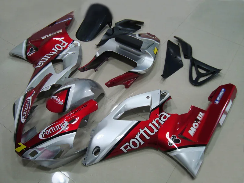 Мотоцикл обтекатель тела комплект для YAMAHA YZFR1 00 01 YZF R1 YZF1000 2000 2001 ABS Красный