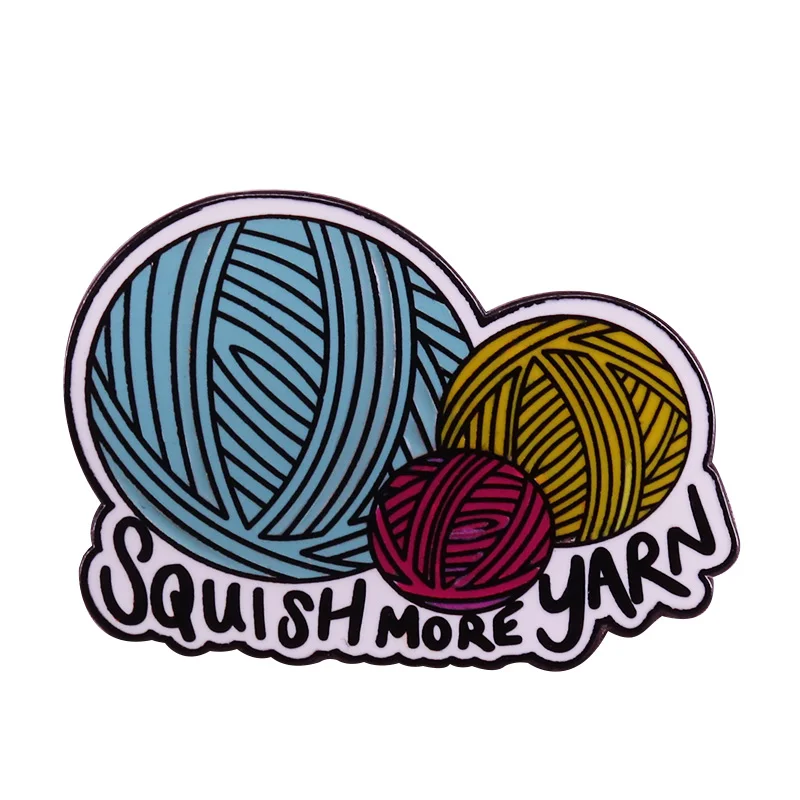 Брошь из пряжи Squish more булавка для вязания крючком милый женский креативный