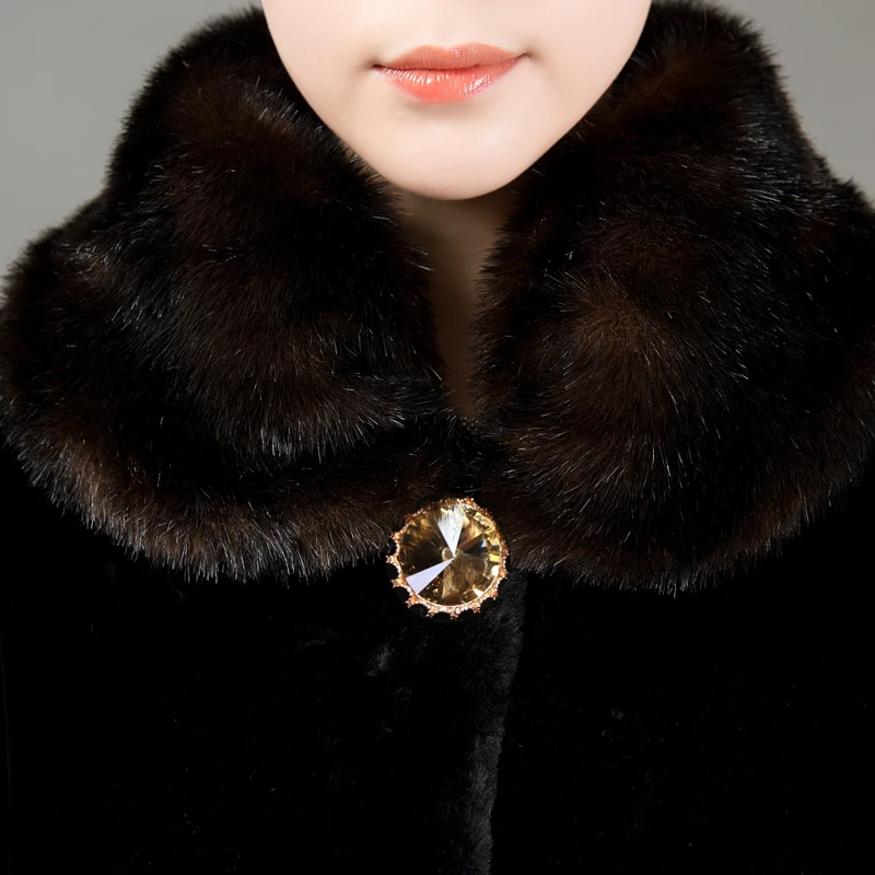 Женское пальто из искусственного меха куртка 2020 зимние Тиковый теплая одежда с