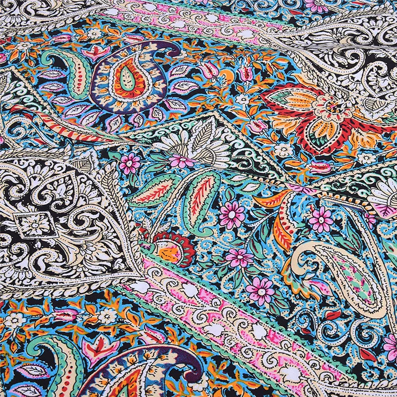 1 метр этническая ткань с принтом пейсли швейная одежда ручной работы Швейные