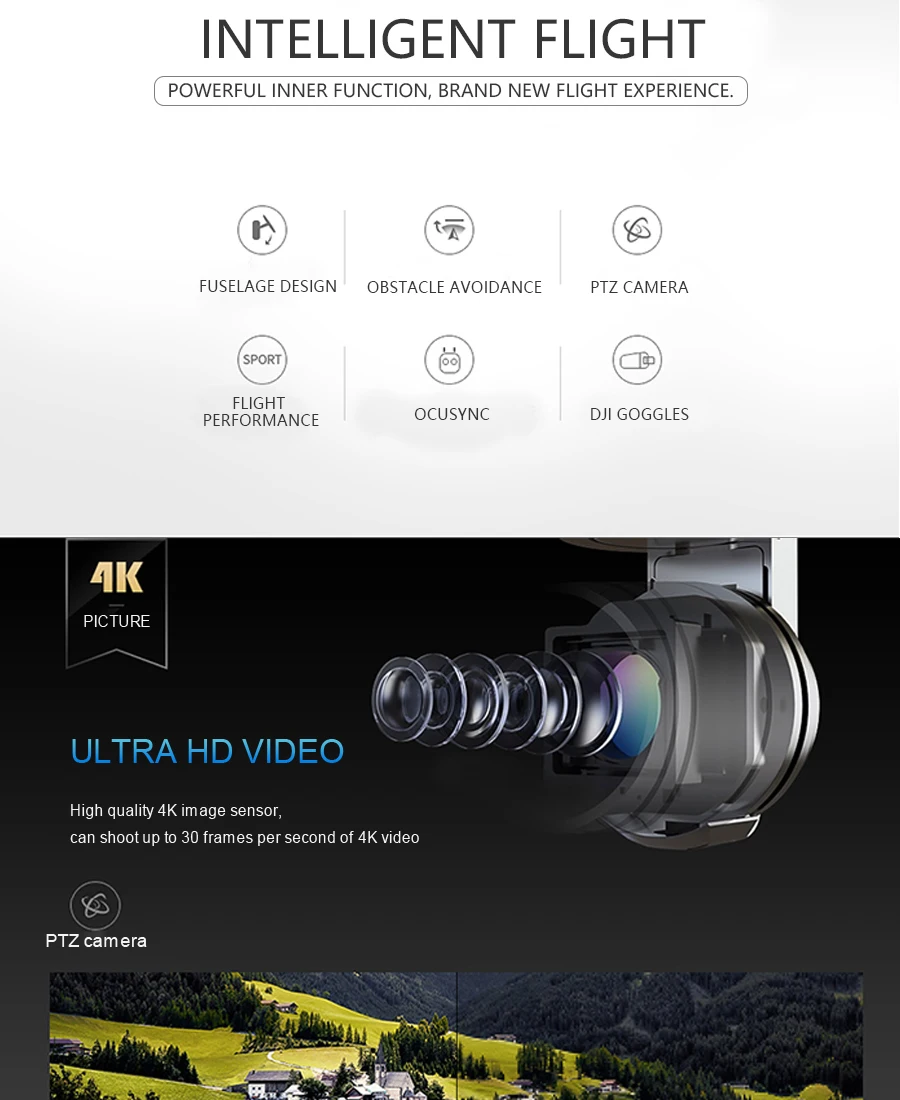 DJI Mavic Pro Platinum Fly больше комбо с 4K HD видео Запись 30 минут время полета 7 км пульт дистанционного управления dji mavic pro Дрон