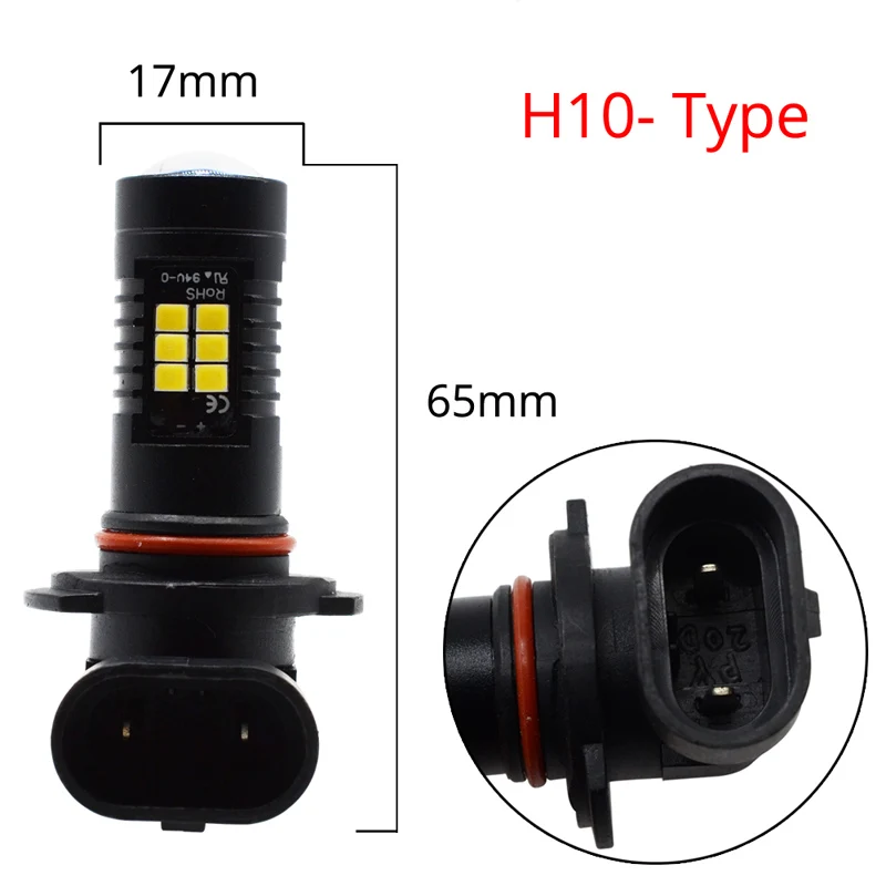 H10 2X P21W светодиодный PY21W 1156 BA15S светодиодный лампы автомобиля светильник s 1200Lm сигнал поворота Стоп-сигнал светильник R5W 3030 светодиодный s 12V 24V автомобилей лампы - Испускаемый цвет: H10