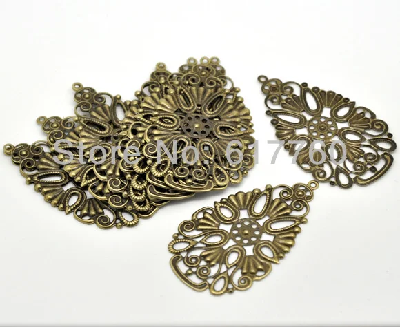 Бесплатная shipping 20Pcs с бронзовой филигранью под старину подвески/соединители DIY