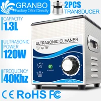 granbo 1 3l 120w ultrasonic cleaner for glasses jewellery watches spare part oil rust injector fuel nozzle spark plug cleaning
