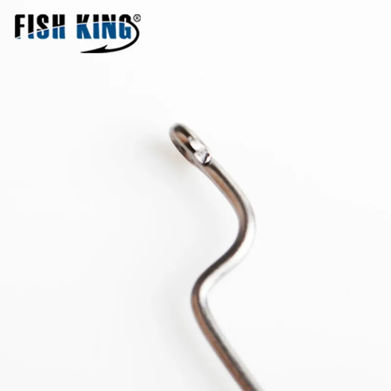 FISH KING 10 шт. рыболовный крючок из высокоуглеродистой стали приманка с офсетным