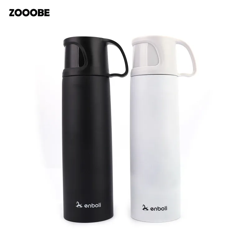 ZOOOBE 500 мл креативная бутылка для воды с чашкой из нержавеющей стали дорожный