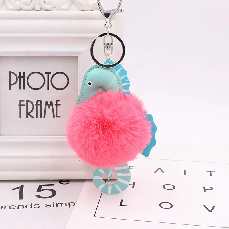Брелок для ключей RE модный милый Искусственный пушистый плюшевый из кожи с