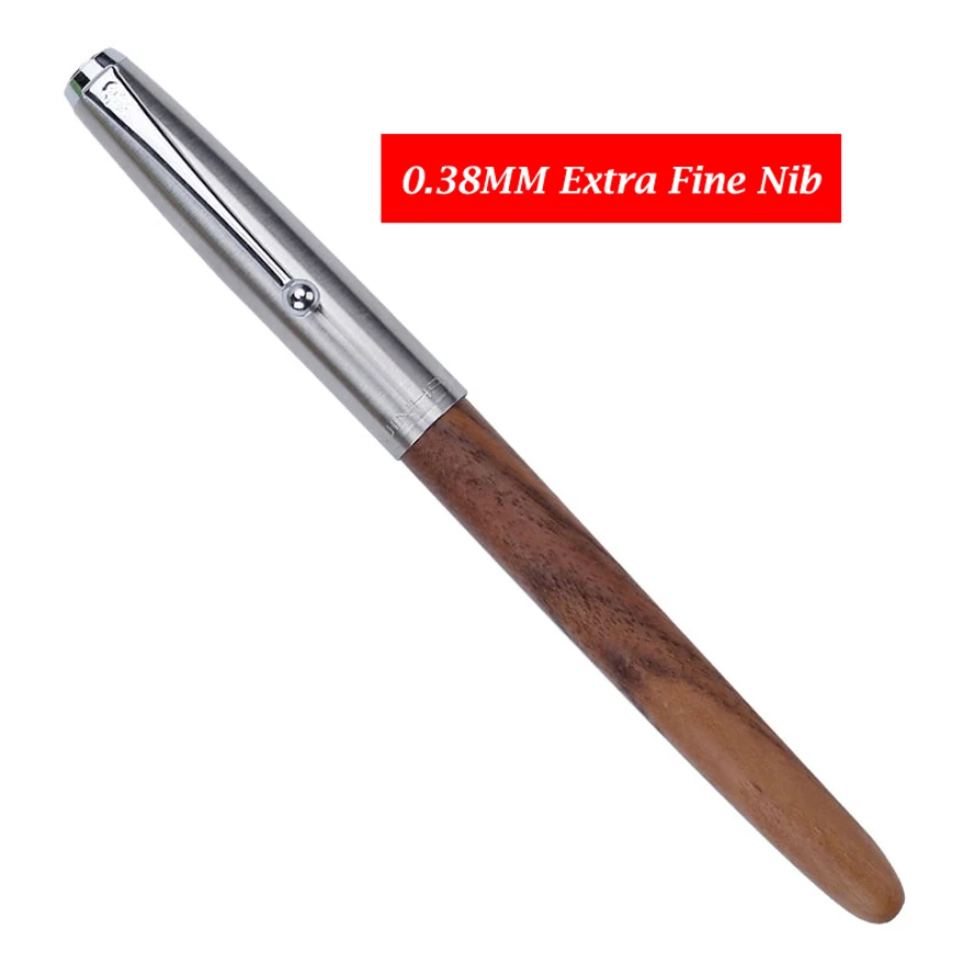 Jinhao 51A прозрачная деревянная перьевая ручка класса люкс 0,38 мм тонкие перьевые ручки для письма канцелярские принадлежности Школьные офисные принадлежности Caneta