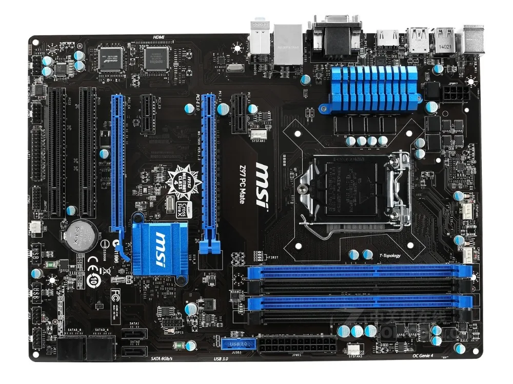 Оригинальная материнская плата для MSI Z97 PC MATE LGA 1150 DDR3 I3 I5 I7 CPU USB3.0 32 Гб десктопная