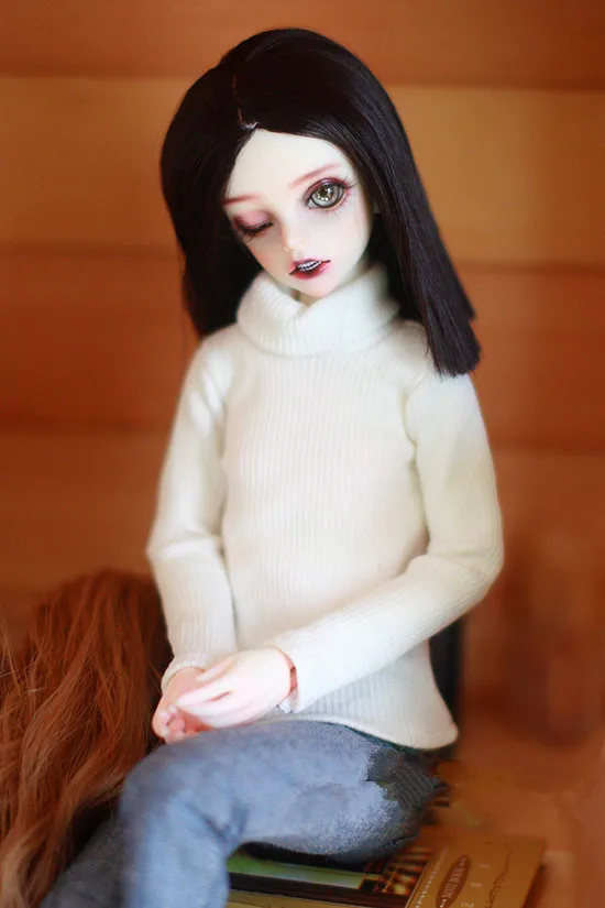 

BJD Doll 1/3 1/4 doll white choker sweater for 1/3 1/4 BJD MDD doll accessories doll clothes render sweater