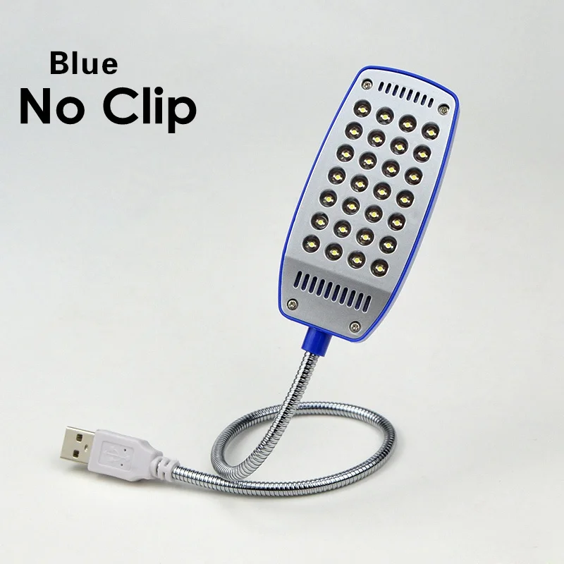 No Clip Blue USB power настольные лампы гибкий светодиодный светильник с зажимом на стол для студентов, Обучающие лампы, прикроватный ночник с выключателем USB светодиодный светильник - Цвет корпуса: No Clip Blue