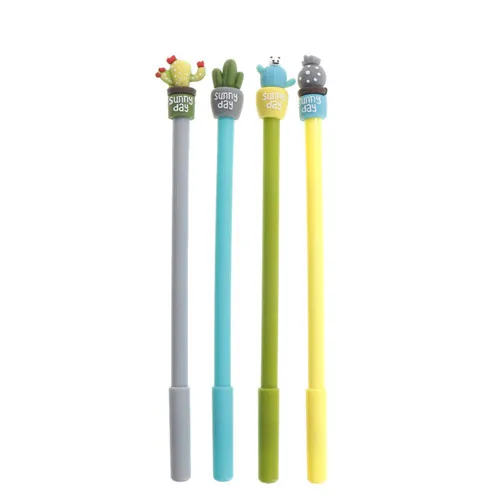 2 шт. креативный Кактус в горшке Стайлинг нейтральная ручка с 0 5 мм Полная игла