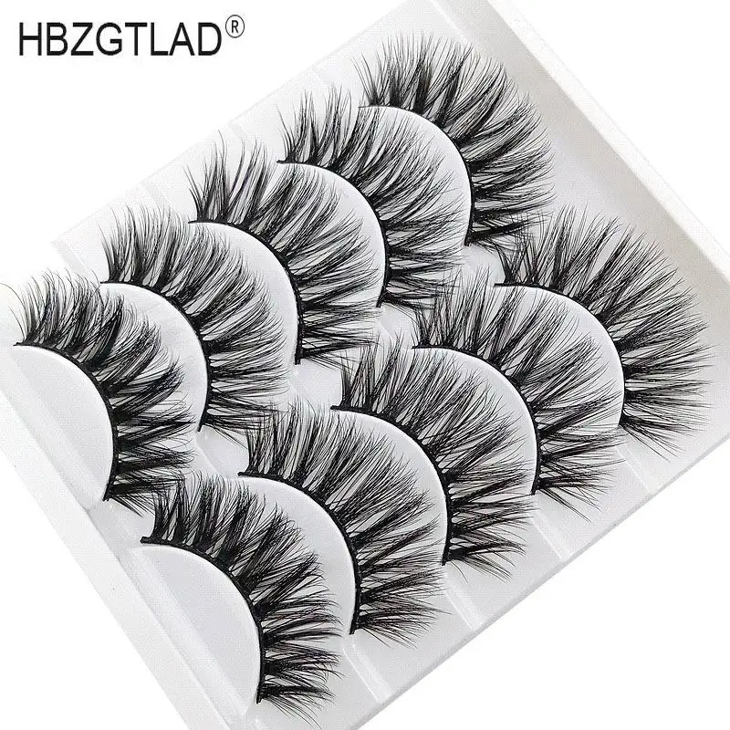 GL703 Новые ресницы 3d норковые ресницы натуральные длинные 1/2 коробка норковые ресницы 1 см-1,5 см 3d накладные ресницы толстые длинные - Цвет: GL703