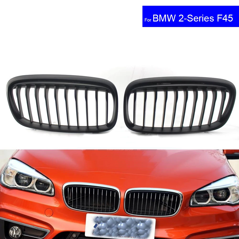 

Для BMW F45 F46 2 серии 220i 228i 2015 2016 2017 автомобильный передний капот решетка для почек гриль черный авто капот гоночные грили коврик черный