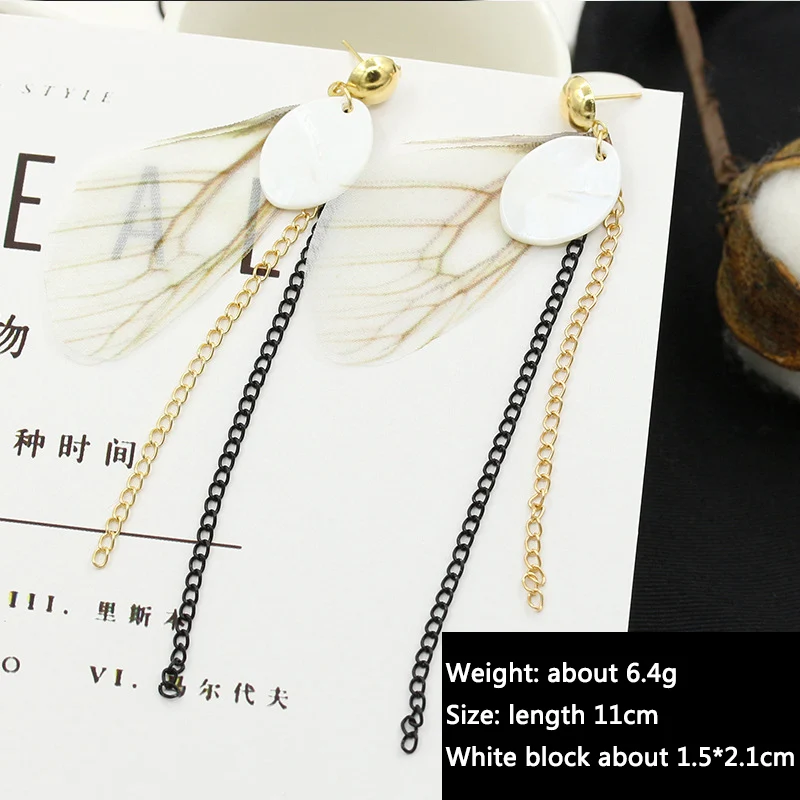 Сказочные серьги ручной работы минималистский крылья ветра животных Женские