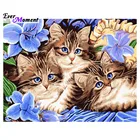 Алмазная вышивка с изображением кошки и животных, ASF448