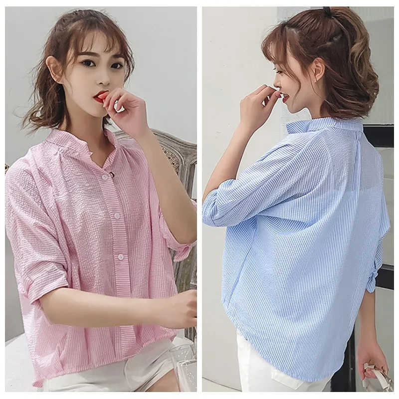 

Korean New Women Crop Tops Blouses Causal Solid Shirt Long Sleeve Blouse Button Tops blusa feminina 2019 Hot Fashion Blouses4