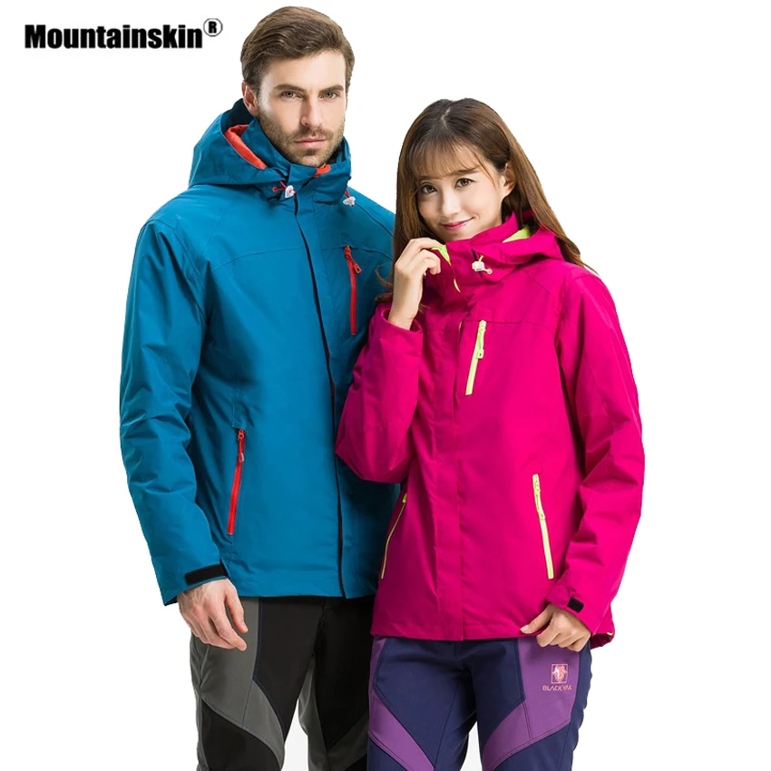 Mountainskin Для мужчин женщин из 2 предметов зима флис Термальность куртка Открытый