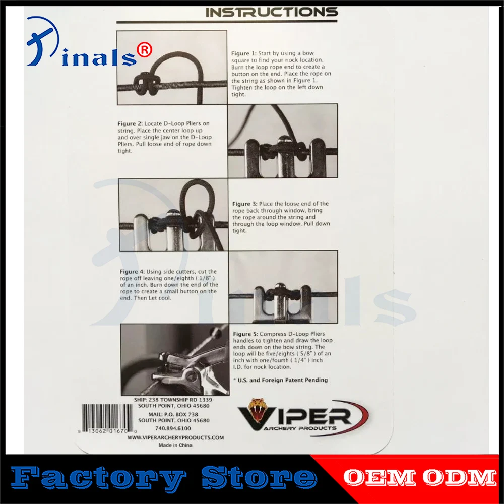 

1pc Original Pack D-LOOP Pliers Archery Pliers Bow String D-Loop Release Copper Buckle Nocking Point Pliers Bow Tools Accessorie