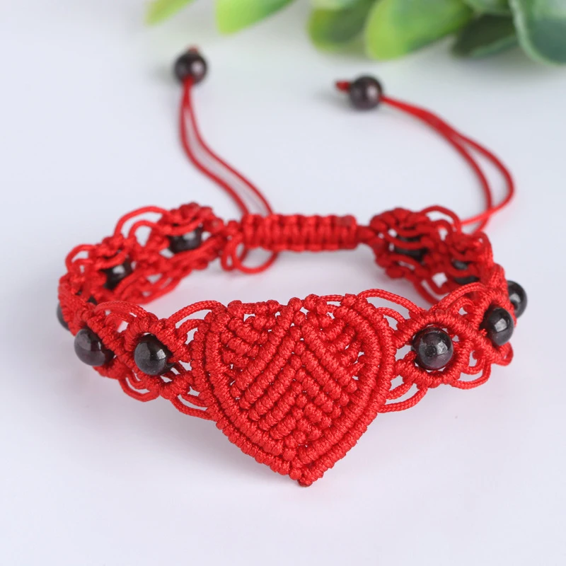 Оптовая продажа женский браслет ручной работы в виде сердца|crystal bracelet|red crystal