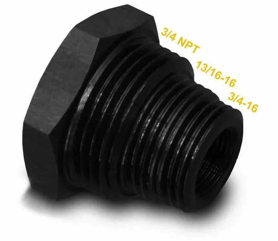 Chuang Qian Accessories Black Oil Filter Threaded Adapter 3/4-16 to 1/2-28 Automotive Fastener Cap Screw | Автомобили и мотоциклы