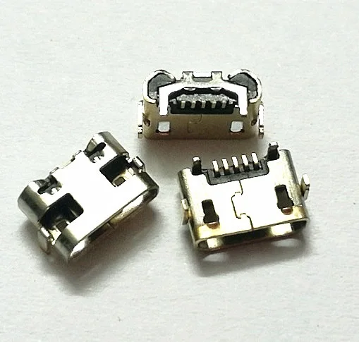 200 шт. разъем Micro USB DC для зарядки порта штекер питания док-станции 5 pin запасные