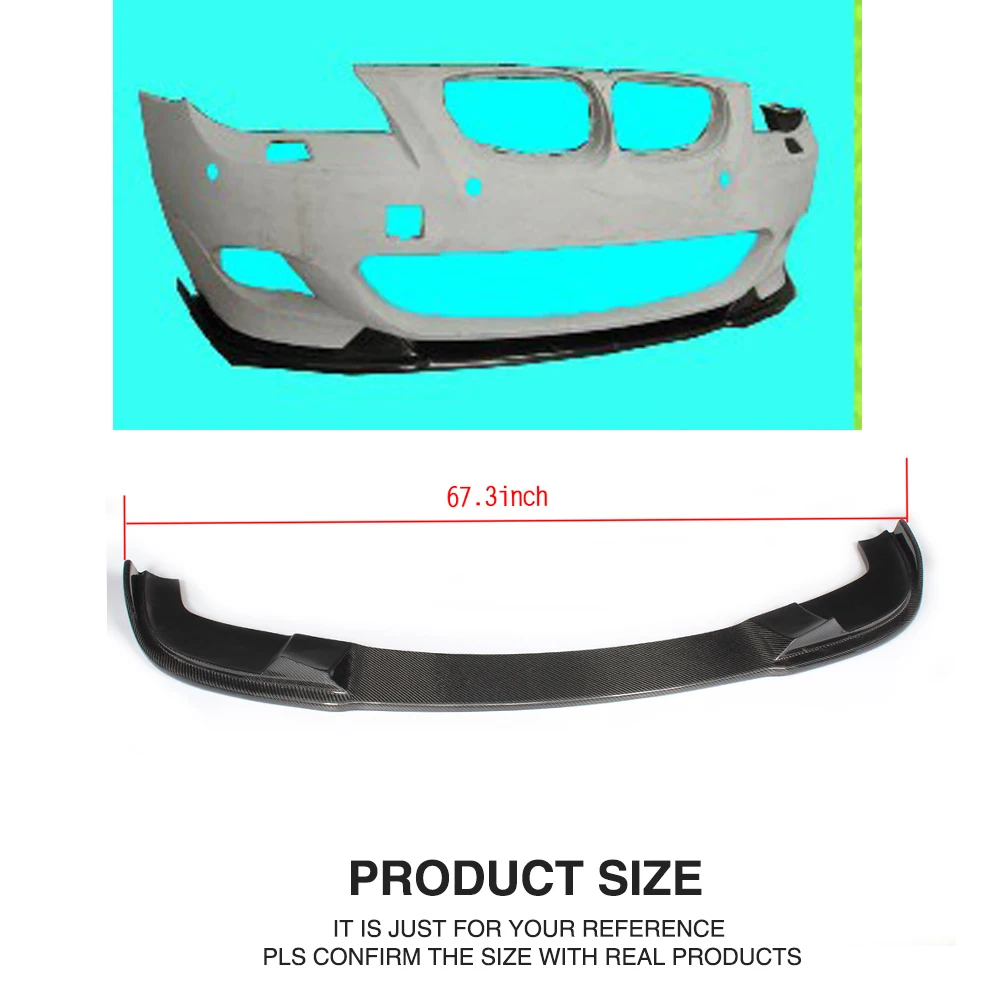 5 Series спойлер для переднего бампера из углеродного волокна BMW E60 M Sport Bumper 2006 2010 520d