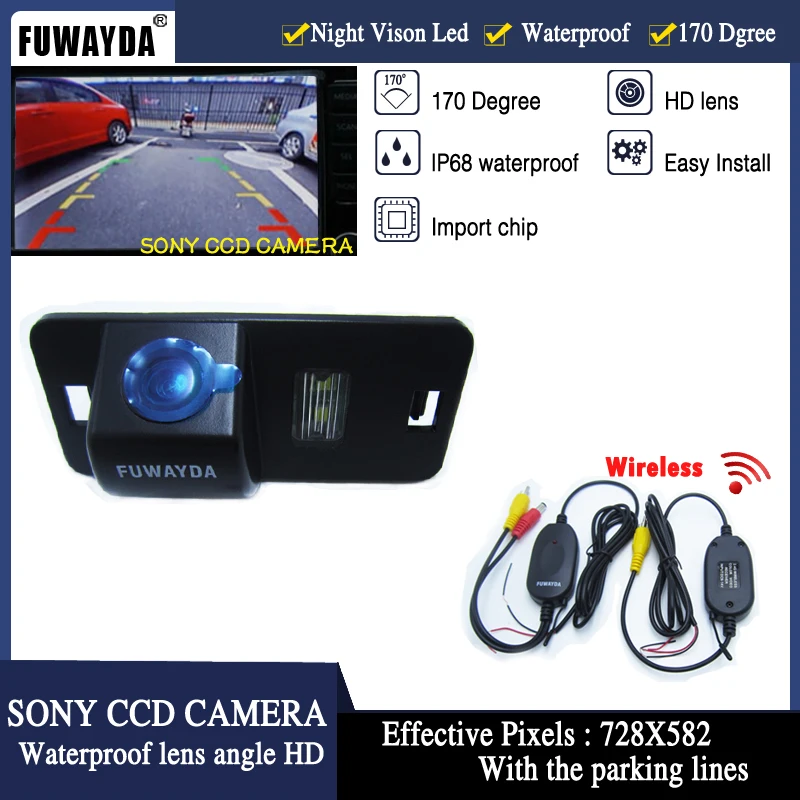 FUWAYDA Беспроводная HD CCD Автомобильная камера заднего вида для BMW 1/3/5/6/7 серии X5 X6 E46 E53
