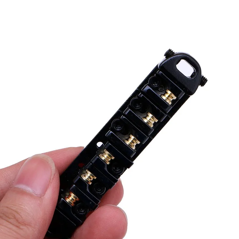 Черный ролик седло блокировки Tune-O-Matic хром мост Подходит для Les Paul гитары