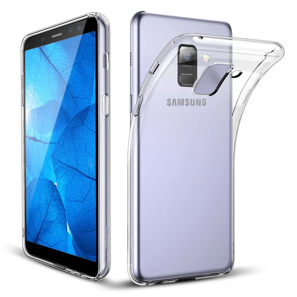 Противоударный прозрачный мягкий чехол s для samsung Galaxy A8 чехол Роскошный ультра тонкий чехол прозрачный силиконовый чехол из ТПУ чехол Coque Capa