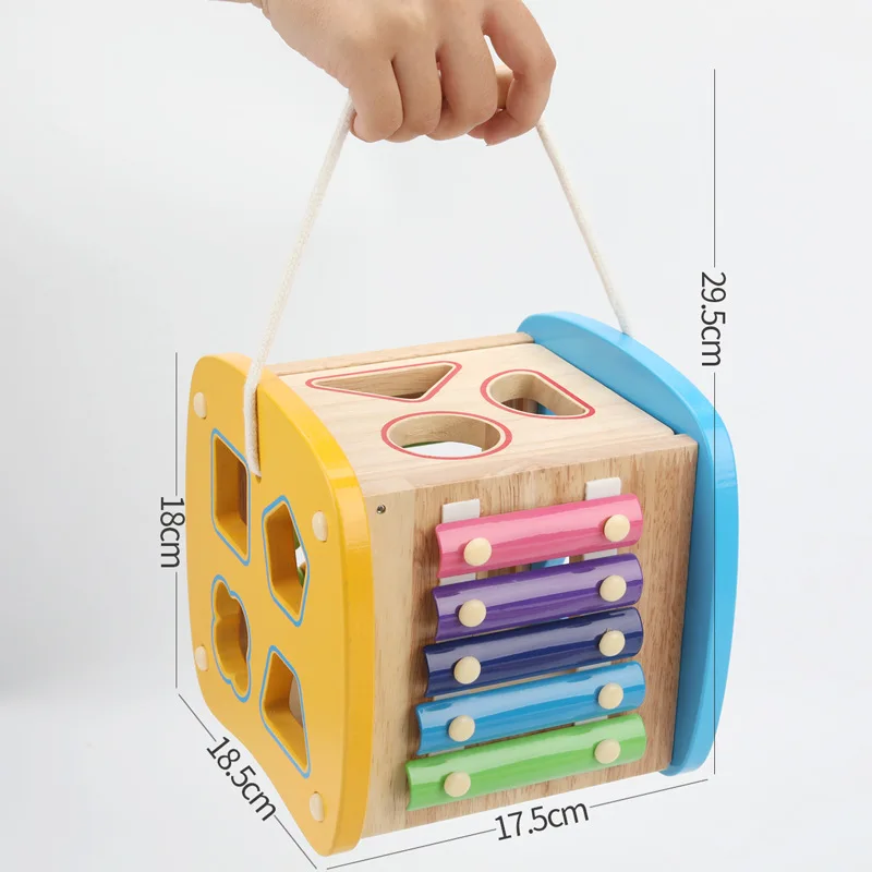 Обучающие строительные блоки M128 деревянные игрушечные для раннего образования