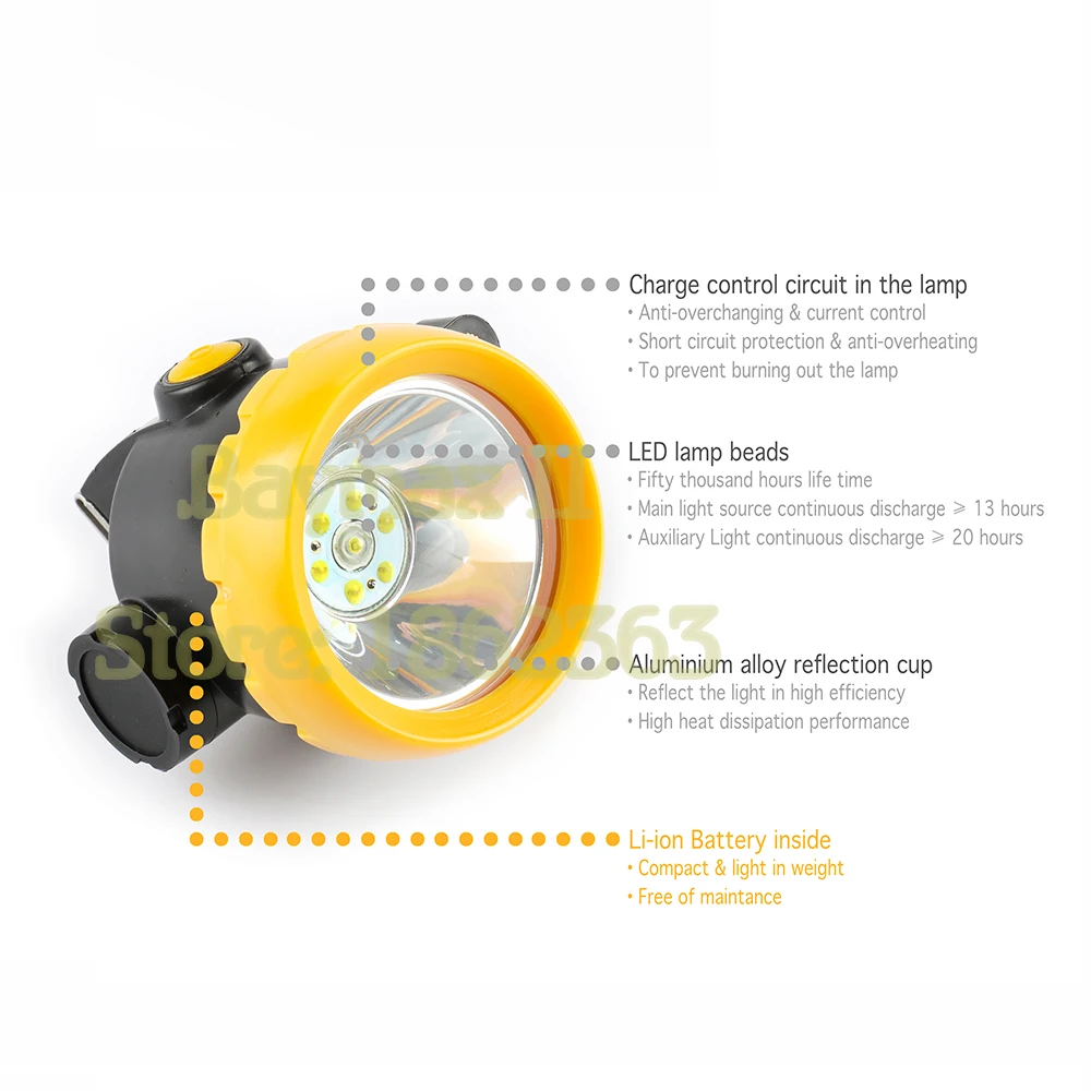 Налобный фонарь Bozz BK2000 с литий-ионным аккумулятором 1 Вт